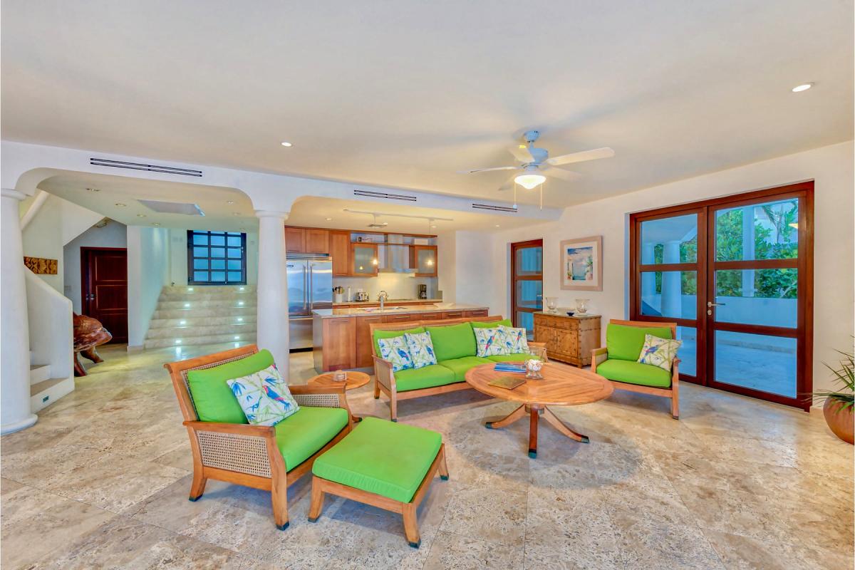 Pool Villa St Martin - Living room and apero area